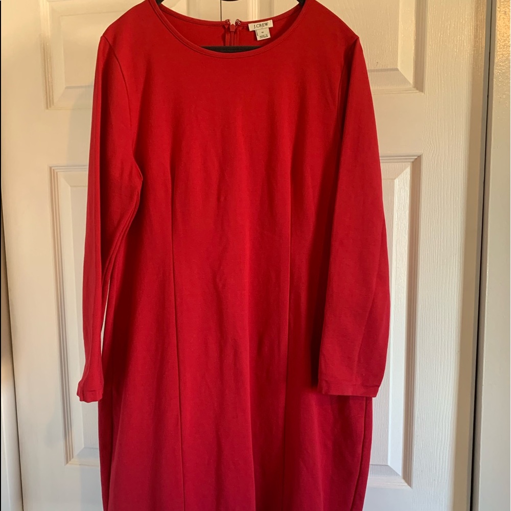 J.Crew long sleeved, short, fitted dress with stretch. Size 12.